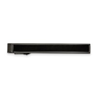 Chisel Stainless Steel Polished Gun Metal IP-plated with Carbon Fiber Inlay Tie Bar view 1