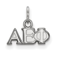 Sterling Silver Rhodium-plated LogoArt Alpha Epsilon Phi Sorority Greek Letters Extra Small Pendant view 1