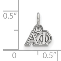 Sterling Silver Rhodium-plated LogoArt Alpha Phi Sorority Greek Letters Extra Small Pendant view 2