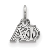 Sterling Silver Rhodium-plated LogoArt Alpha Phi Sorority Greek Letters Extra Small Pendant view 1