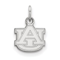 Sterling Silver Rhodium-plated LogoArt Auburn University A-u Extra Small Pendant view 1
