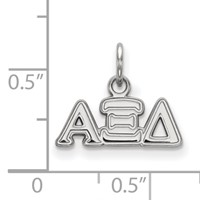 Sterling Silver Rhodium-plated LogoArt Alpha Xi Delta Sorority Greek Letters Extra Small Pendant view 2