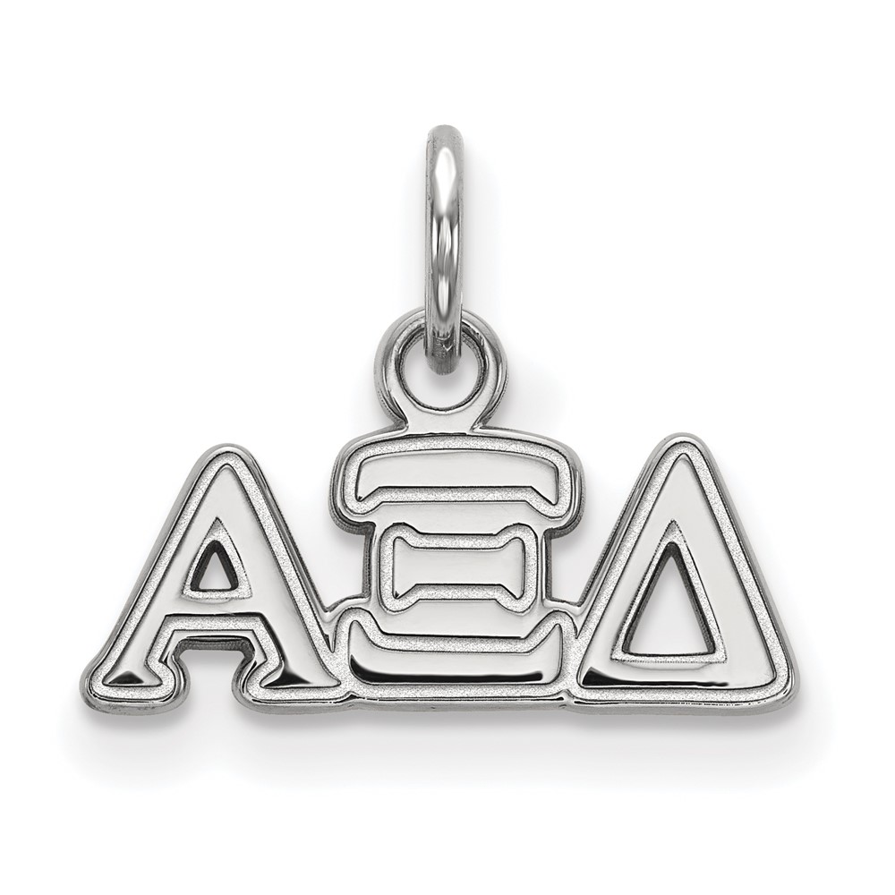 Sterling Silver Rhodium-plated LogoArt Alpha Xi Delta Sorority Greek Letters Extra Small Pendant