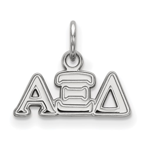 Sterling Silver Rhodium-plated LogoArt Alpha Xi Delta Sorority Greek Letters Extra Small Pendant