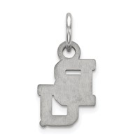 Sterling Silver Rhodium-plated LogoArt Baylor University Bears Extra Small Pendant view 4