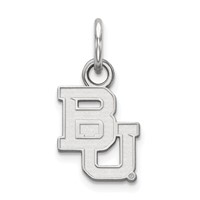Sterling Silver Rhodium-plated LogoArt Baylor University Bears Extra Small Pendant view 1