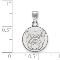 Sterling Silver Rhodium-plated LogoArt Butler University Bulldog Small Pendant view 2