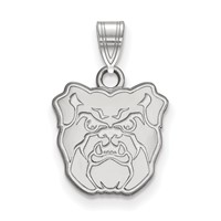 Sterling Silver Rhodium-plated LogoArt Butler University Bulldog Small Pendant view 1