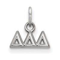 Sterling Silver Rhodium-plated LogoArt Delta Delta Delta Sorority Greek Letters Extra Small Pendant view 1