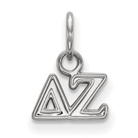 Sterling Silver Rhodium-plated LogoArt Delta Zeta Sorority Greek Letters Extra Small Pendant view 1
