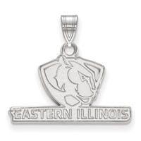 Sterling Silver Rhodium-plated LogoArt Eastern Illinois University Small Pendant view 1