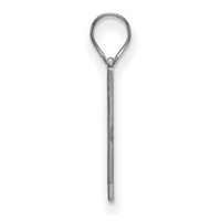 Sterling Silver Rhodium-plated LogoArt East Tennessee State University Letter E Shield Small Pendant view 2