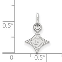 Sterling Silver Rhodium-plated LogoArt Furman University Extra Small Pendant view 2