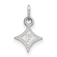 Sterling Silver Rhodium-plated LogoArt Furman University Extra Small Pendant view 1