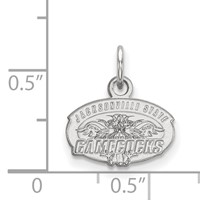 Sterling Silver Rhodium-plated LogoArt Jacksonville State University Extra Small Pendant view 2