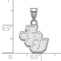 Sterling Silver Rhodium-plated LogoArt John Carroll University Small Pendant view 2