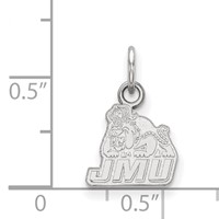 Sterling Silver Rhodium-plated LogoArt James Madison University Extra Small Pendant view 2