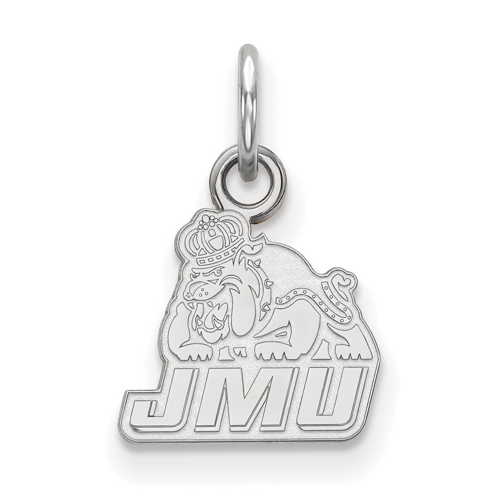 Sterling Silver Rhodium-plated LogoArt James Madison University Extra Small Pendant