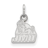 Sterling Silver Rhodium-plated LogoArt James Madison University Extra Small Pendant view 1