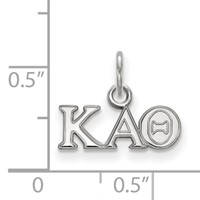 Sterling Silver Rhodium-plated LogoArt Kappa Alpha Theta Sorority Greek Letters Extra Small Pendant view 2