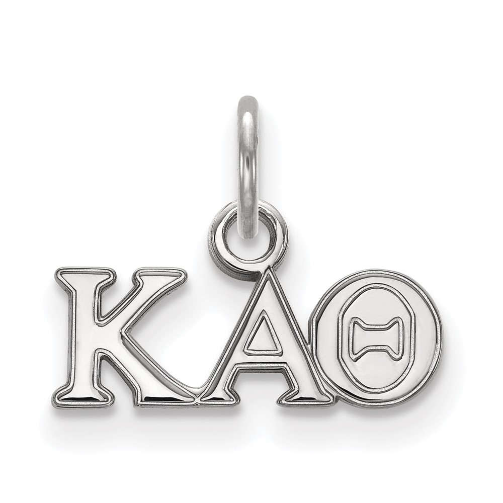 Sterling Silver Rhodium-plated LogoArt Kappa Alpha Theta Sorority Greek Letters Extra Small Pendant