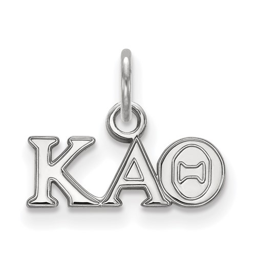 Sterling Silver Rhodium-plated LogoArt Kappa Alpha Theta Sorority Greek Letters Extra Small Pendant