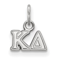 Sterling Silver Rhodium-plated LogoArt Kappa Delta Sorority Greek Letters Extra Small Pendant view 1