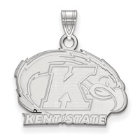 Sterling Silver Rhodium-plated LogoArt Kent State University Small Pendant view 1
