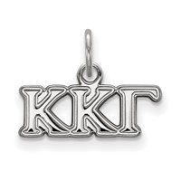Sterling Silver Rhodium-plated LogoArt Kappa Kappa Gamma Sorority Greek Letters Extra Small Pendant view 1