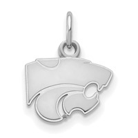 Sterling Silver Rhodium-plated LogoArt Kansas State University Wildcat Extra Small Pendant view 1