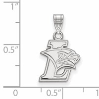 Sterling Silver Rhodium-plated LogoArt Lehigh University Small Pendant view 2