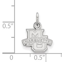 Sterling Silver Rhodium-plated LogoArt Marquette University Extra Small Pendant view 2