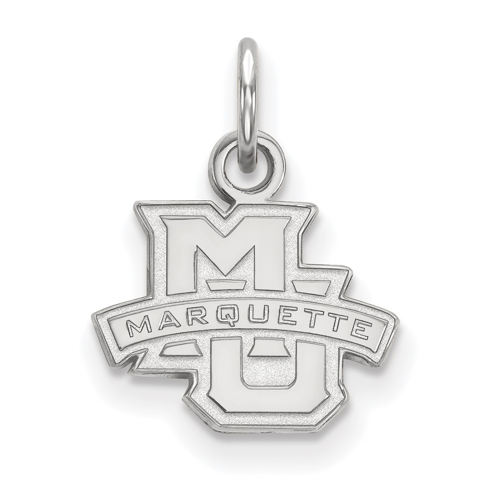 Sterling Silver Rhodium-plated LogoArt Marquette University Extra Small Pendant