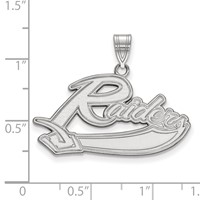 Sterling Silver Rhodium-plated LogoArt Mt Union College Raiders Large Pendant view 2
