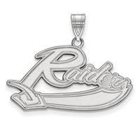 Sterling Silver Rhodium-plated LogoArt Mt Union College Raiders Large Pendant view 1