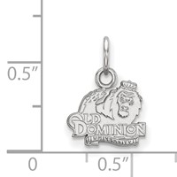 Sterling Silver Rhodium-plated LogoArt Old Dominion University Extra Small Pendant view 2