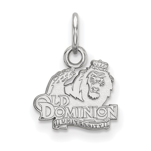 Sterling Silver Rhodium-plated LogoArt Old Dominion University Extra Small Pendant