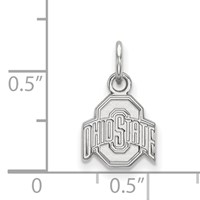 Sterling Silver Rhodium-plated LogoArt the Ohio State University Extra Small Pendant view 2
