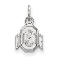 Sterling Silver Rhodium-plated LogoArt the Ohio State University Extra Small Pendant view 1