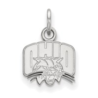 Sterling Silver Rhodium-plated LogoArt Ohio University Extra Small Pendant view 1