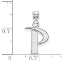 Sterling Silver Rhodium-plated LogoArt Pepperdine University Letter P Small Pendant view 2