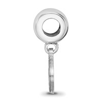 Sterling Silver Rhodium-plated LogoArt Penn State University Lion Extra Small Dangle Bead Charm view 2