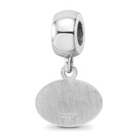Sterling Silver Rhodium-plated LogoArt Penn State University Lion Extra Small Dangle Bead Charm view 5