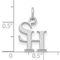 Sterling Silver Rhodium-plated LogoArt Sam Houston State University Extra Small Pendant view 2
