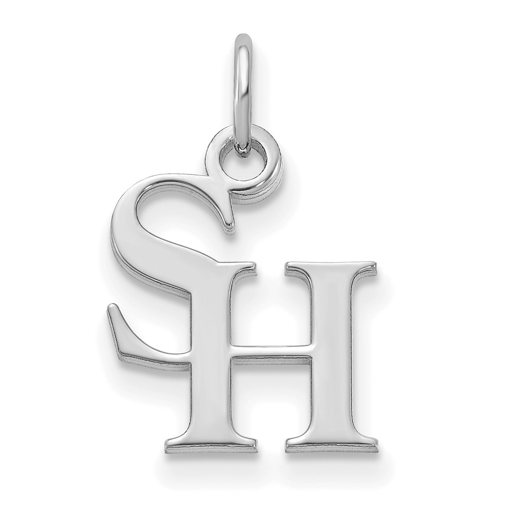 Sterling Silver Rhodium-plated LogoArt Sam Houston State University Extra Small Pendant