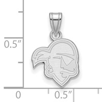 Sterling Silver Rhodium-plated LogoArt Seton Hall University Pirate Small Pendant view 2