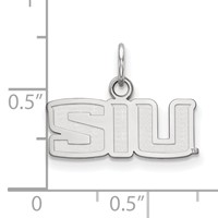 Sterling Silver Rhodium-plated LogoArt Southern Illinois University S-i-u Extra Small Pendant view 2