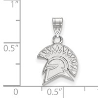 Sterling Silver Rhodium-plated LogoArt San Jose State University Spartan Small Pendant view 2