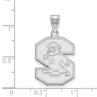 Sterling Silver Rhodium-plated LogoArt South Carolina State University Large Pendant view 2
