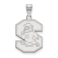Sterling Silver Rhodium-plated LogoArt South Carolina State University Large Pendant view 1